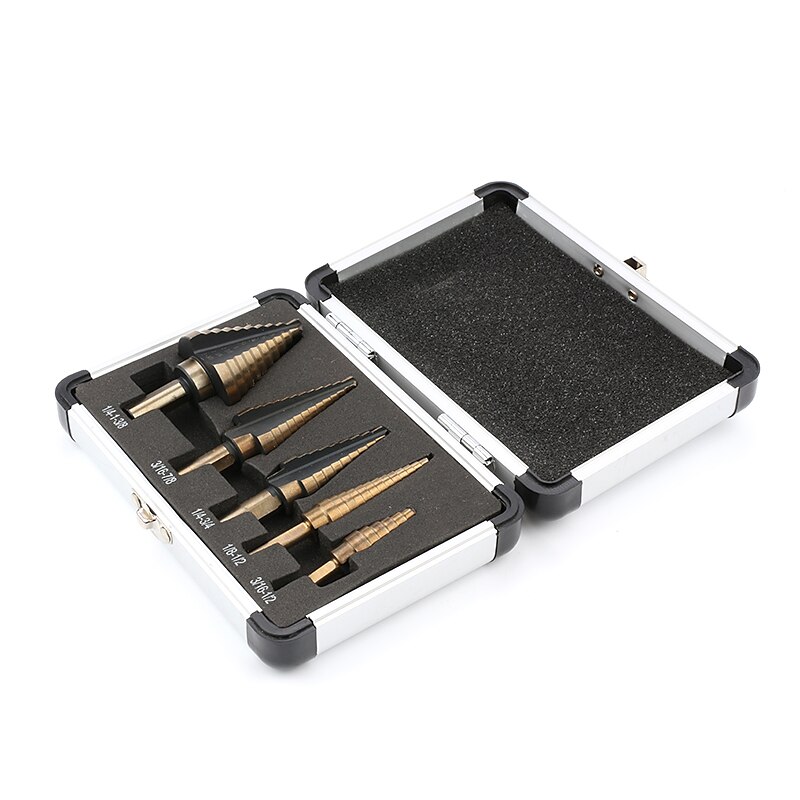 5 pz hss pollici arrosto giallo scala trapano passo trapano bit foro cutter set di strumenti di perforazione del 2025 a $34.99 –P5