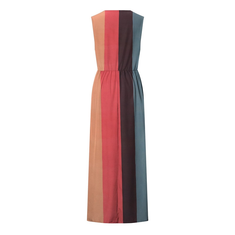 Femme Robe longue maxi Robe casual Robe ethnique robe boheme mode Décontractées Extérieur Vacances du quotidien Ample Floral à imprimé arc-en-ciel Sans Manches Col Ras du Cou Jaune Rose Claire Bleu de 2025 ? $23.99 –P10