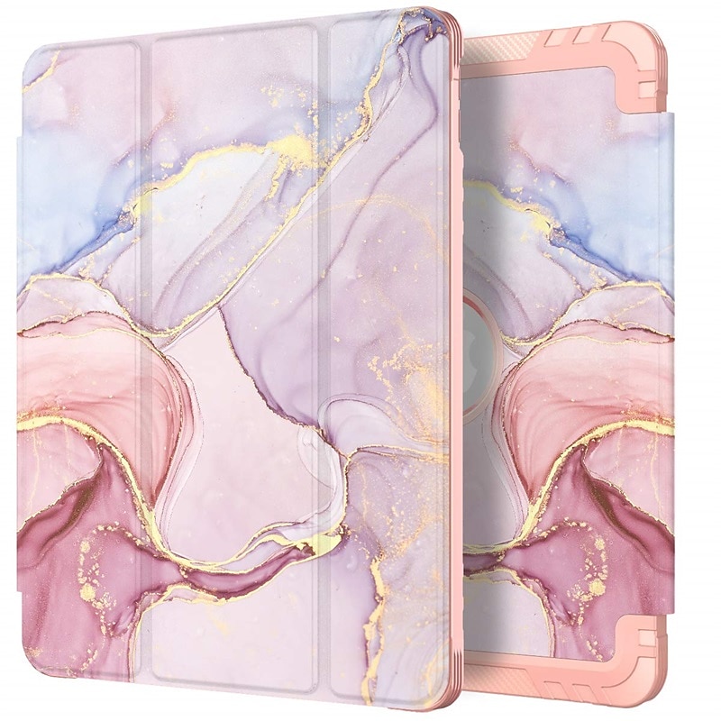 tabletin kotelon kansi Apple ipadille 10. sukupolvi-2022 10.9 tuumaa, ipad 9. 8. 7. sukupolvi 10.2 tuumaa 2021 2020 kynäteline kolminkertainen teline magneettinen marmori muovi pu nahka koko vartaloa suojaava 2025 - $29.99 –P4