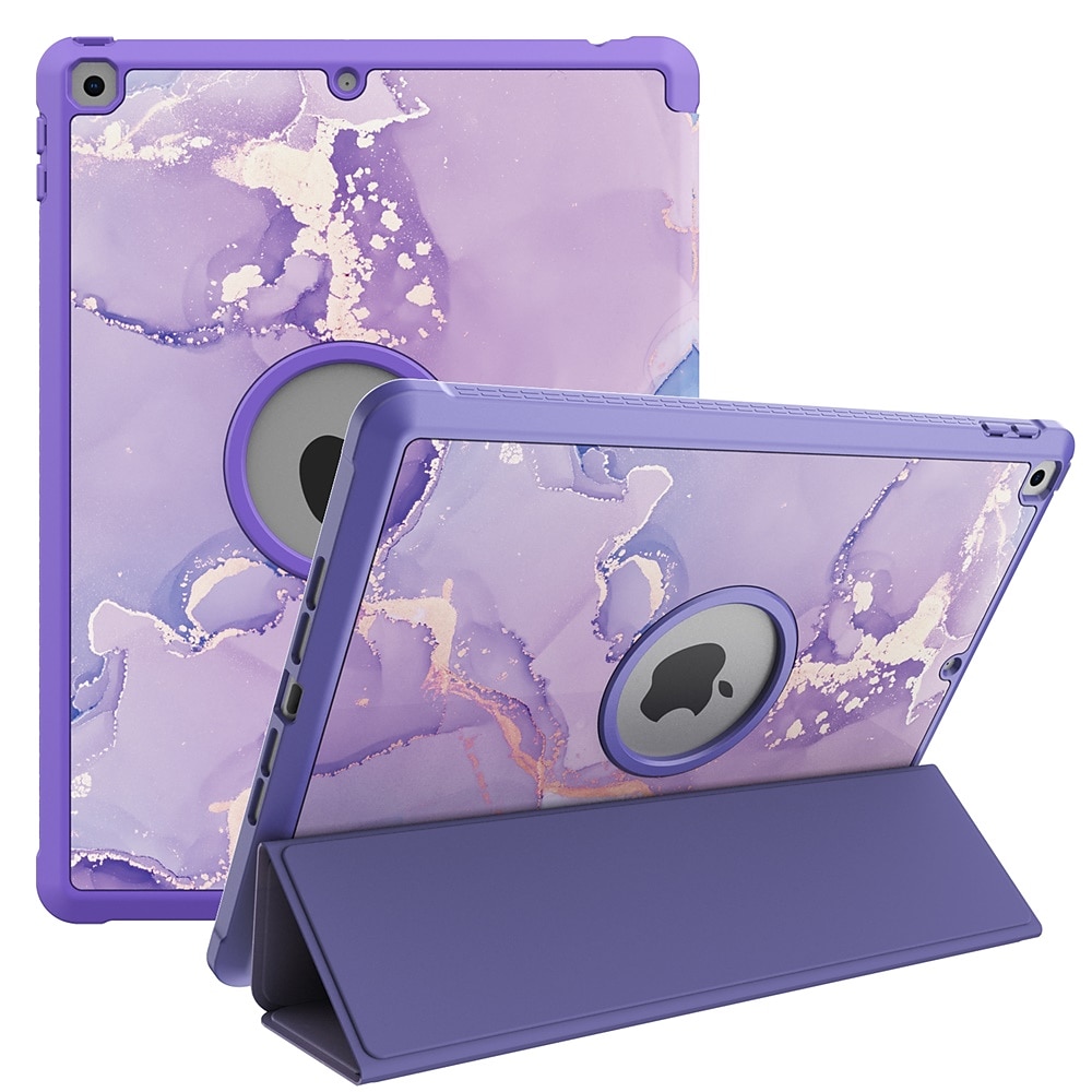 Таблетка Чехлы панели Назначение Apple ipad 9th 8th 7th Generation 10.2 inch Держатель для карандашей Тройная подставка Защита от пыли Графика Цветы Мрамор Кожа PU 2025 - $29.99 –P7