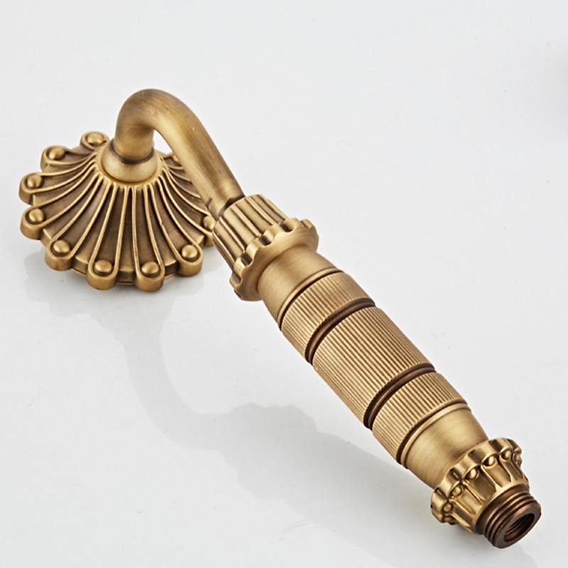 Shower Faucet,Rainfall Shower System Body Jet Massage Set - Handshower Included pullout Rainfall Shower Antique Vintage Style Antique Brass Mount Inside Brass Valve Bath Shower Mixer Taps 2025 - $566.99 –P13