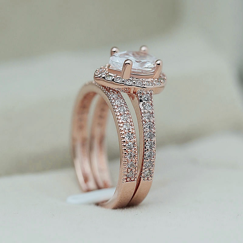 Simple Ring-layering ring-everyday jewelry M987-1pcs-Gold Plated-Cubic Ring