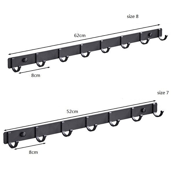 Kitchen Bathroom Hardware Set Space Aluminum Bathroom Hanger Black Hook Wall Mount Aluminum Coat Hook Bathroom Robe Hooks Hat Rack 2025 - $16.99 –P4