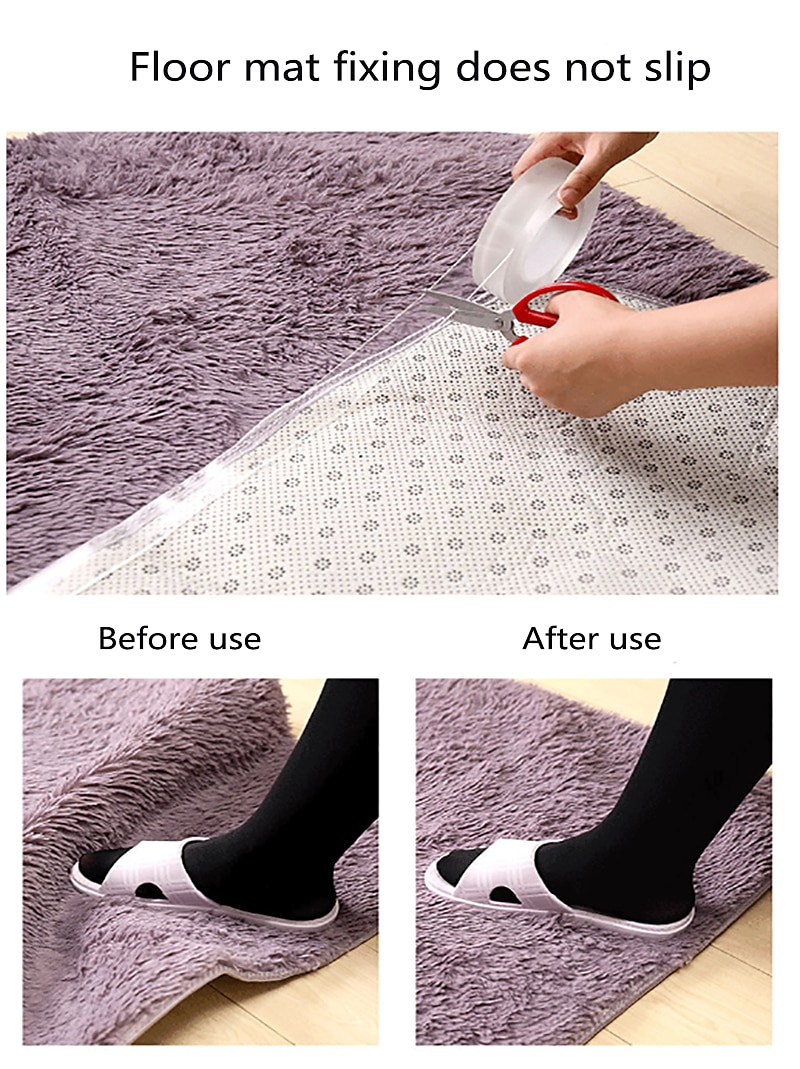 Double Sided Tape Tape Waterproof Wall Tape Reusable Heat Resistant Bathroom Home Decoration Tapes Transparent Strips Transparent Tape Poster Carpet Tape for Paste Items 3x200cm(1x79in） 2025 - $6.99 –P5