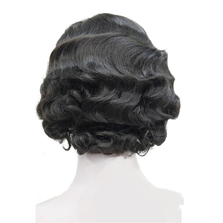 Parrucca Flapper Parrucca Stile Flapper Anni '20 per Donne Parrucca Sintetica Corto Stile Retro Onde Dita Parrucche di Halloween Cosplay del 2026 a $27.99 –P3