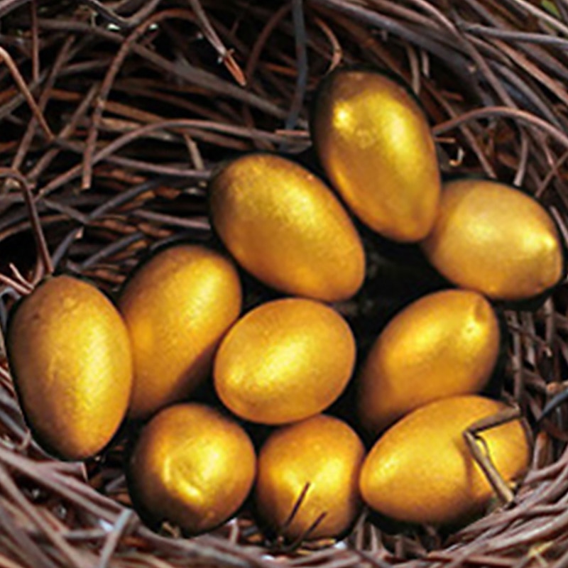4 størrelser kunstrotting fuglereir med eggholder gjør det selv håndlaget fuglebur påskevindusdekor fuglehus egg oppbevaringskurv 2025 - $9.49 –P4