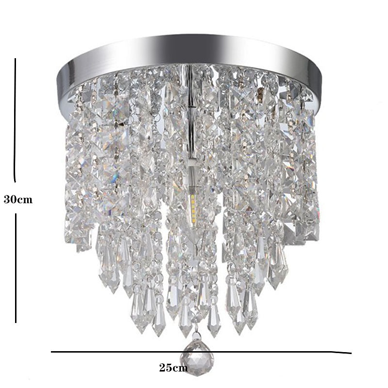 30 cm stropní světlo led křišťálový lustr chodba světlo vstupní chodba světlo galvanizované moderní 220-240v 2025 - $143.99 –P5