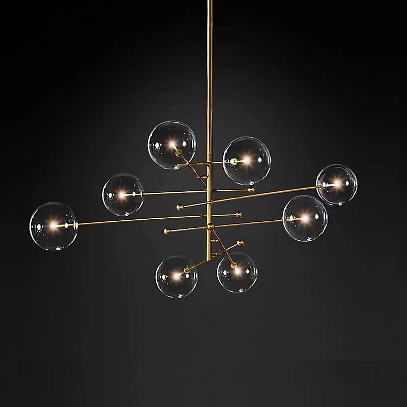 80/120 cm lampadario led lampadario globo vetro metallo stile artistico stile moderno classico 220-240v del 2026 a $749.99 –P6