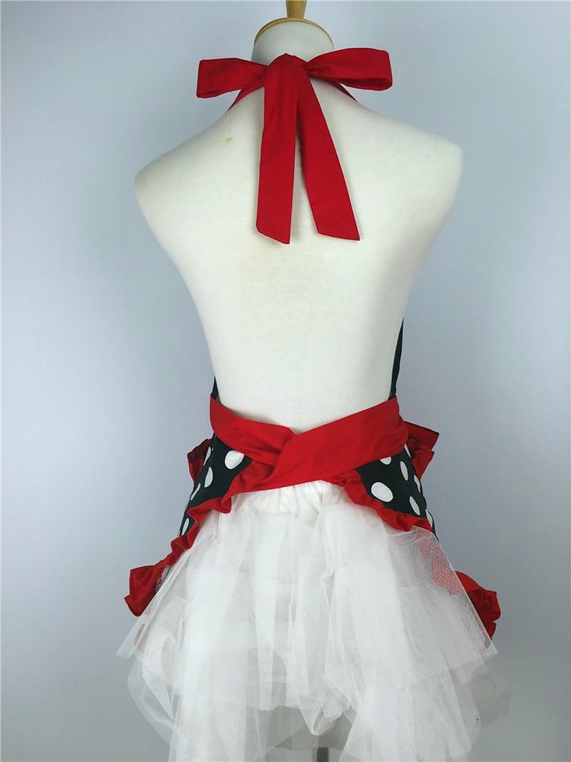 delantal de chef de algodón para mujeres y hombres, delantal de cocina, delantal de jardinería personalizado lunares salón pinafore delantal vintage regalo de la madre 2026 - $26.99 –P4