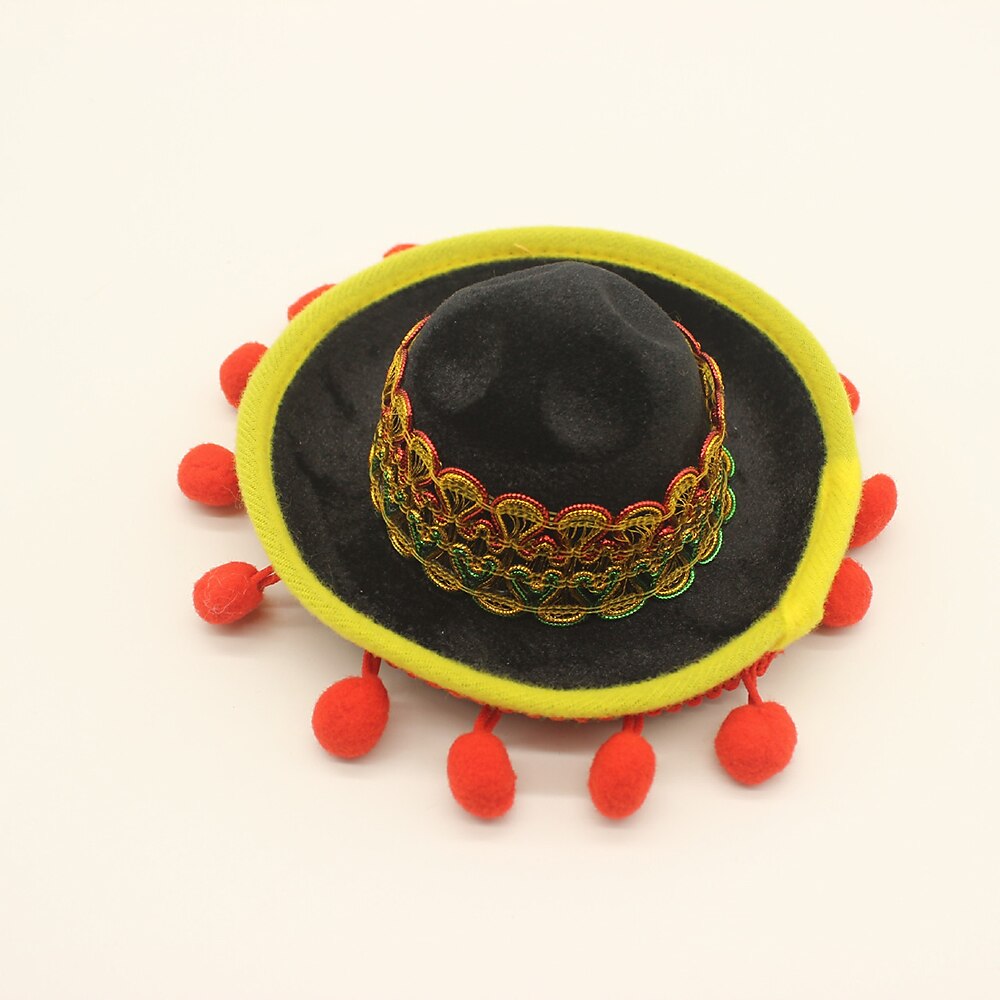 Mexican Masquerade Sombrero Hat Kid's Boys Cosplay Cinco de Mayo Mexico Independence Day Day of the Dead Carnival Masquerade Mexico's Independence Day Festival / Holiday Black / Yellow / Beige Easy 2025 - $15.99 –P5