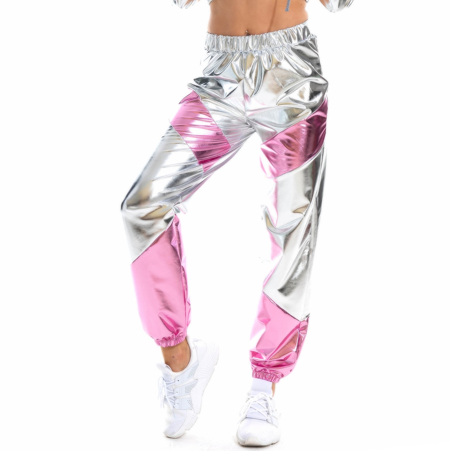 Streetwear 80-talet Hiphop Byxa Maskerad Kryddiga tjejer Färgblock Dam Karnevalsdräkt Karnival Maskerad Möhippa Prideparad Pride månad Byxor 2025 - $4.99 –P2