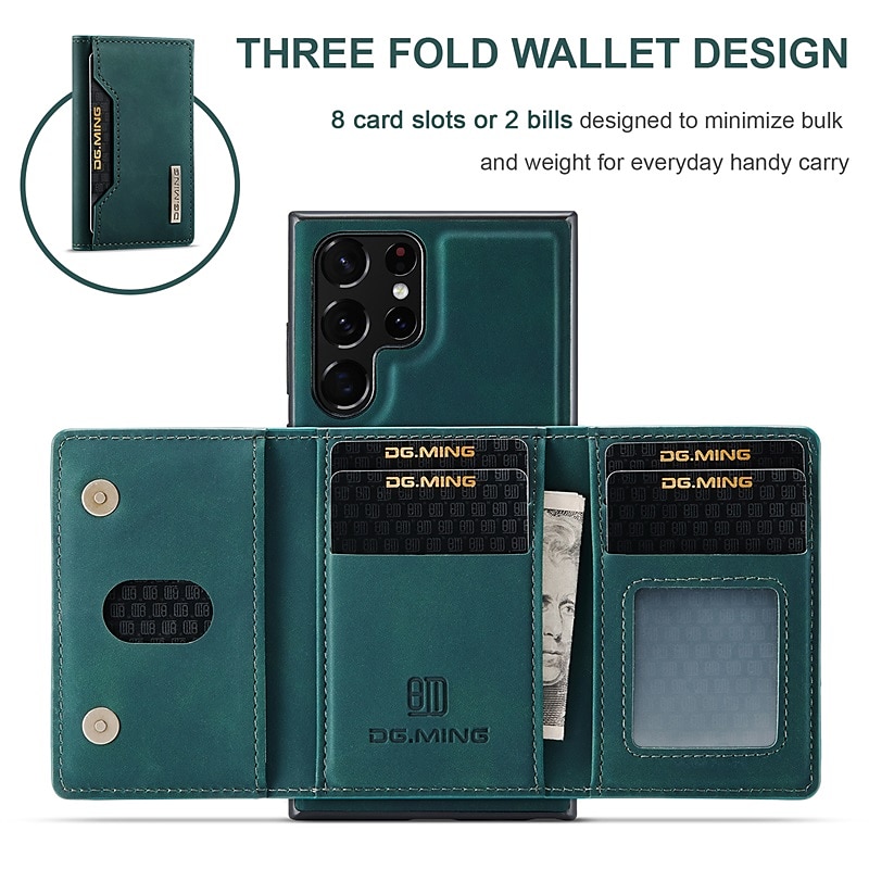 Phone Case Wallet Case For Samsung Galaxy Back Cover S24 S23 S22 S21 Plus Ultra A14 A34 A54 A73 A53 A33 Card Holder Wallet 360°Protection for Camera Shockproof Dustproof Solid Colored PU Leather 2025 - $25.99 –P6