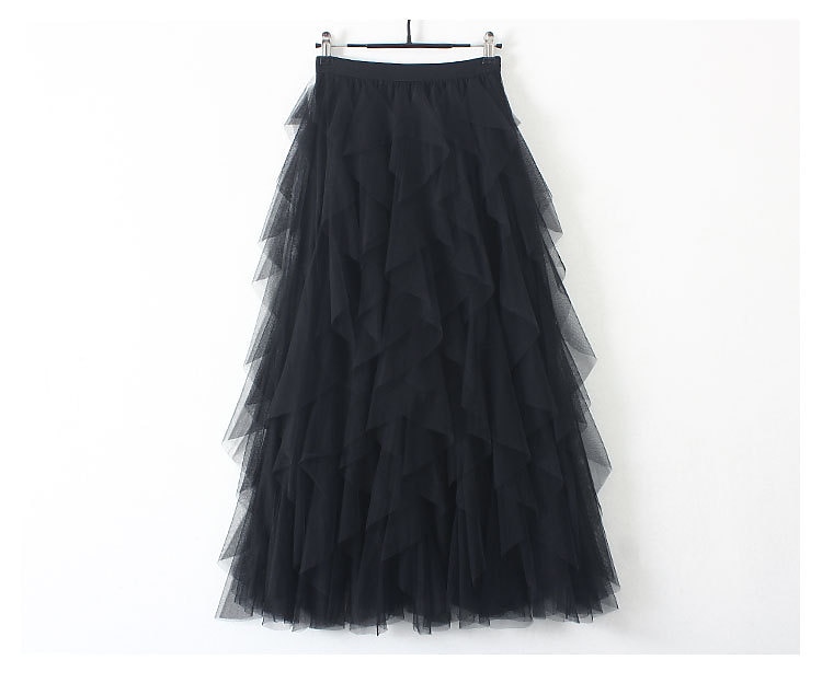 dámské swingové pracovní sukně tutu midi sukně plisované tyl jednobarevné kancelář / kariéra ulice podzim / podzim elegantní vintage móda černá růžová béžová šedá 2025 - $23.99 –P1