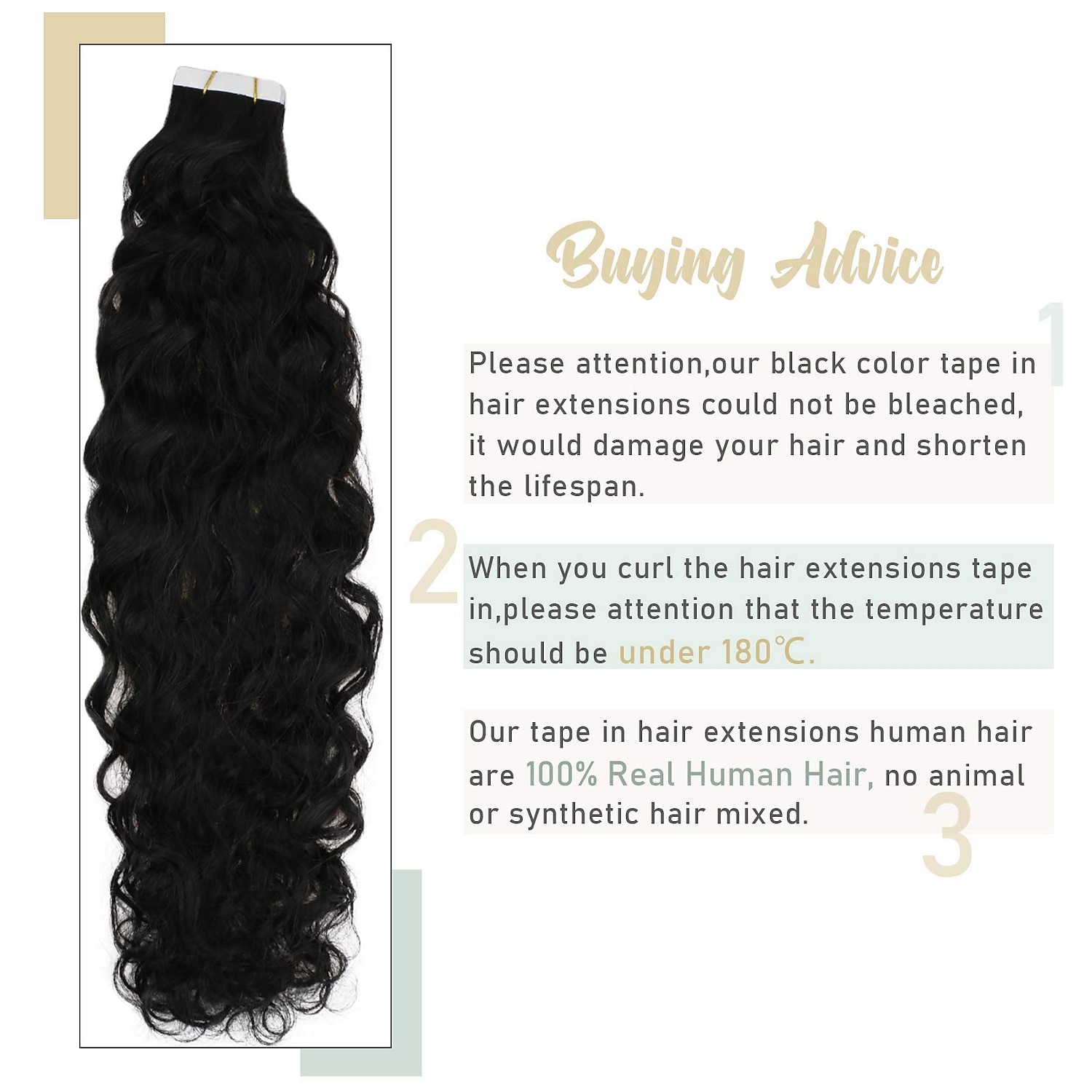 Tape in Extensions Natural Wave 14inch 50Gram Natural Black Tape in Hair Extensions Real Human Hair Natural Wavy Hair Extensions 2025 - $77.99 –P4