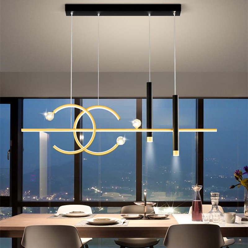 Proyector de luz colgante led, luz de lujo para comedor, personalidad creativa, candelabro de barra de cielo estrellado 2025 - $349.99 –P1