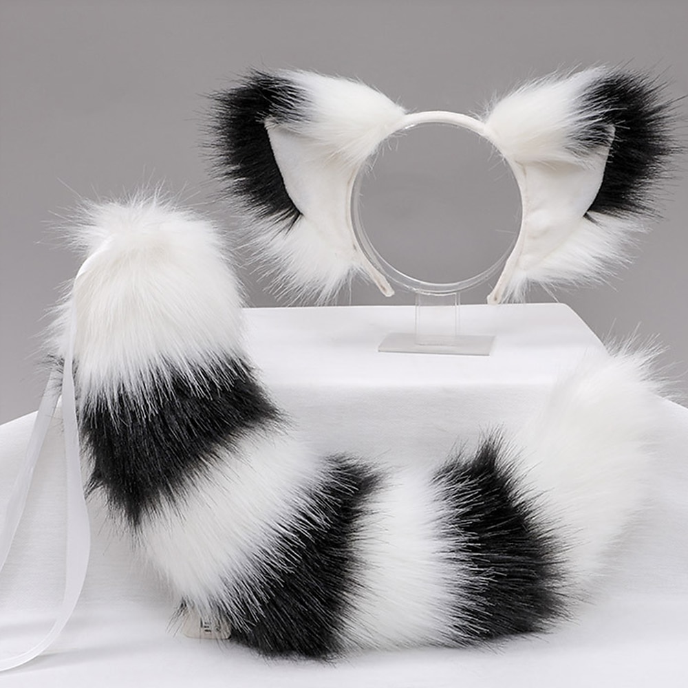 Plush Animal Ears Headdress Cosplay Tail Accessories Hand-made Fox Ears  Headband Fox Tail Suit 9029137 2023 – $