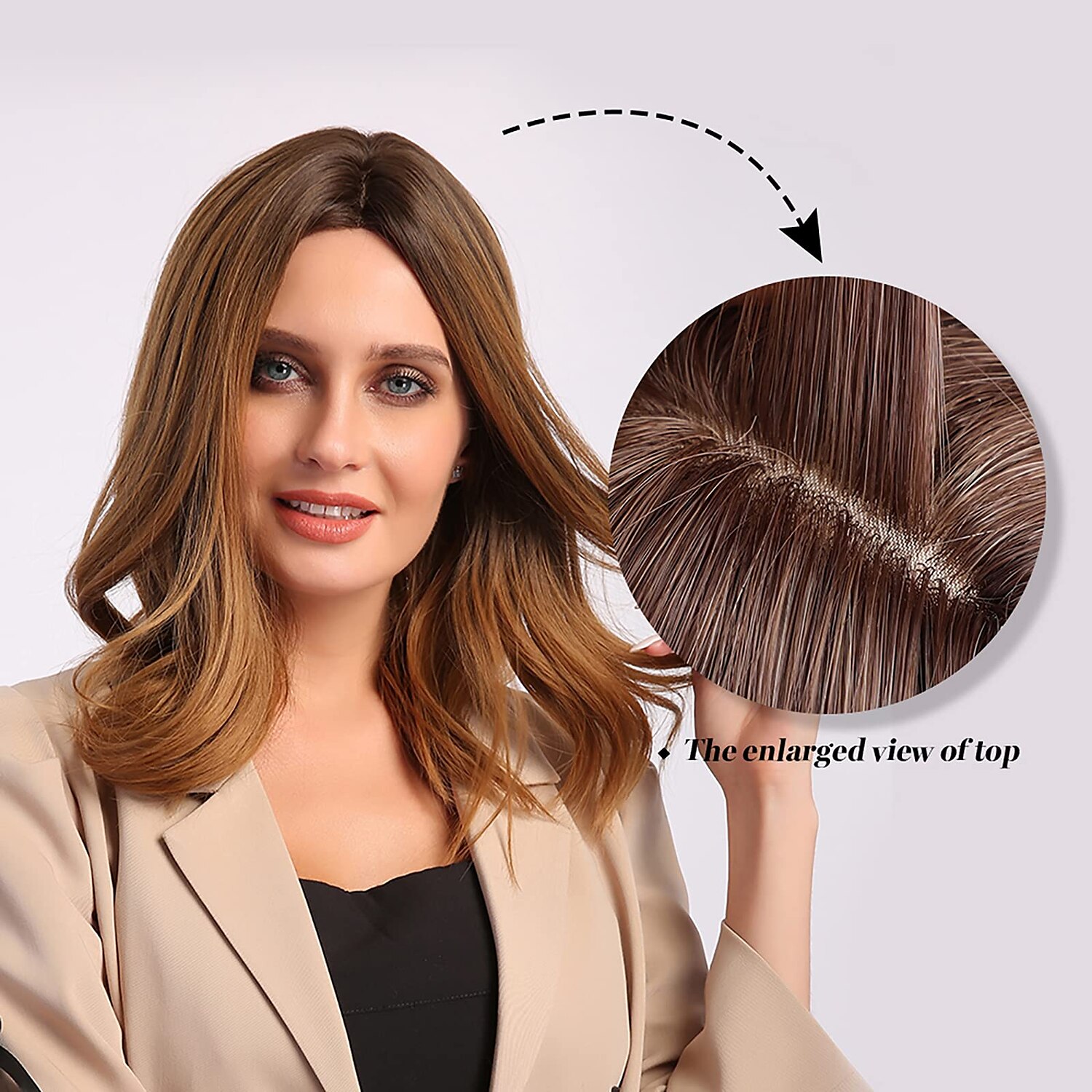 Brown Wigs Gradient Brown Bob Bob Wig Ladies Short Wave Wig Middle Part Heat Resistant Fiber Synthetic Wig Natural Look 2025 - $28.99 –P6