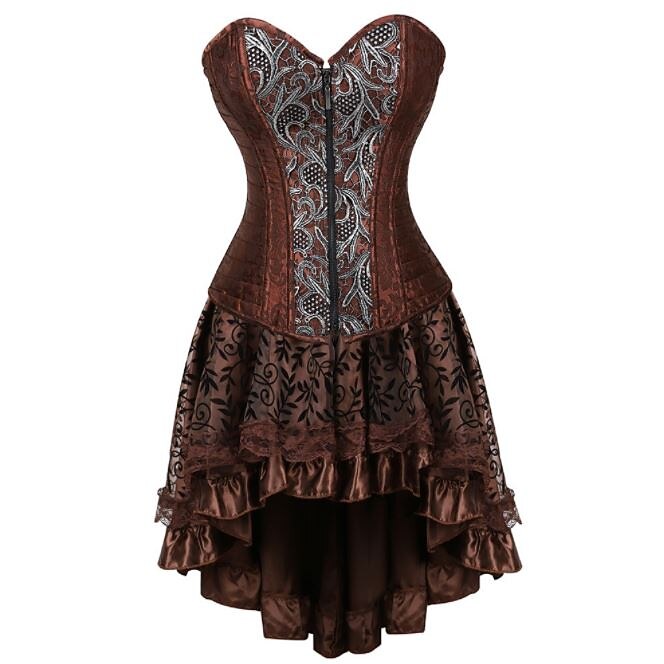 Retro Vintage Punk & Gothic Medieval Skirt Outfits Masquerade Pirate Plus Size Asymmetric Hem Romantic Special Design Embroidery Fancy Dress Women's Halloween Carnival Masquerade Party Halloween 2026 - $95.99 –P3