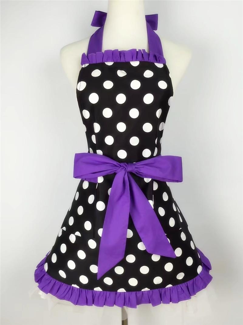 delantal de chef de algodón para mujeres y hombres, delantal de cocina, delantal de jardinería personalizado lunares salón pinafore delantal vintage regalo de la madre 2026 - $26.99 –P11