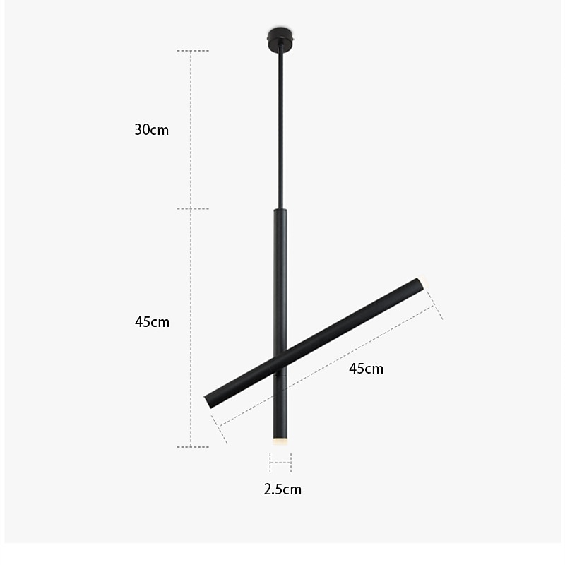 2,5 cm lumina suspendata led lumina pe pista reflector finisaje metalice vopsite stil nordic 220-240v 2025 - $113.99 –P1
