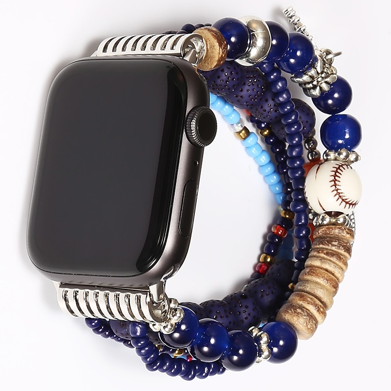 Beaded Watch Band / Compatible With Apple / 38mm 40mm 41mm 