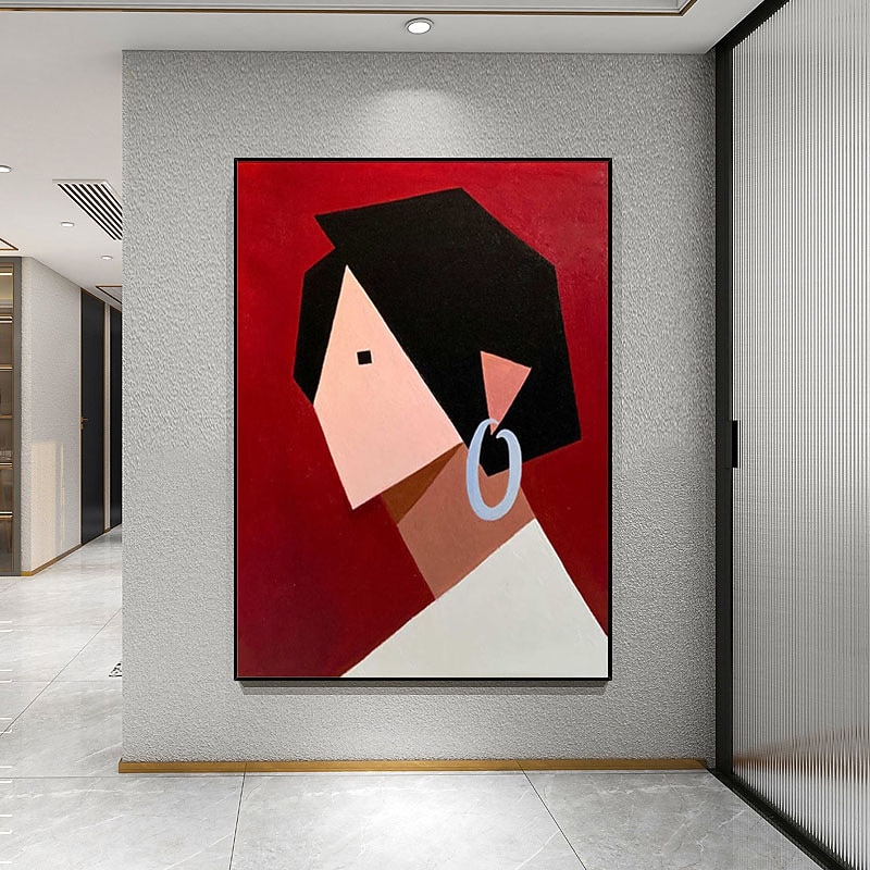 2026年 ハング塗装油絵 手描きの 縦式 抽象画 人物 近代の 印象派 インナーフレームなし(枠なし)  コレクション – $193.99 –P1