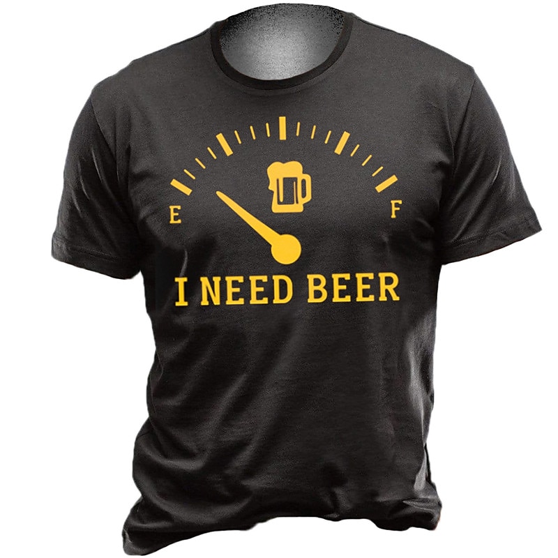 Camisa de hombre Un día sin cerveza es como sólo bromeando no tengo idea camiseta de manga corta camiseta impresión 3D camiseta de cuello redondo vintage casual día a día 2025 - $17.99 –P6
