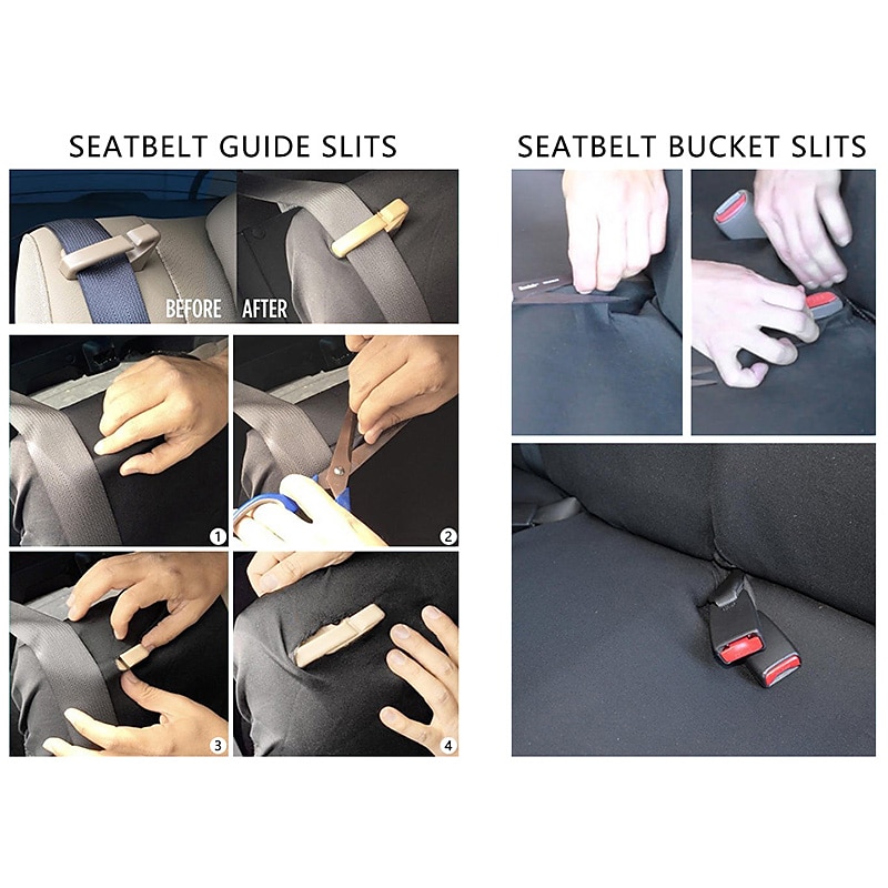 Universal Fit Car Seat Cover Full Set For Front And Rear 9 Pieces Pack Fit Most Cars 2025 - $31.99 –P6