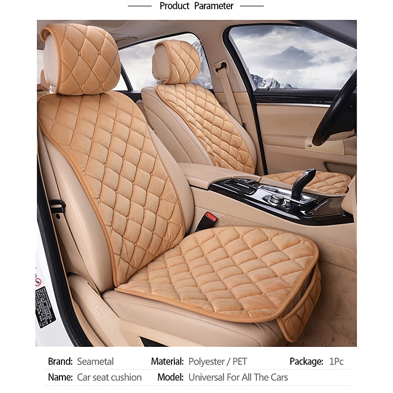 2PCS Universal Flocking Cloth Car Seat Cover – Four Seasons, Built-In Storage, Easy to Install, Interior Protector 2025 - $54.99 –P3