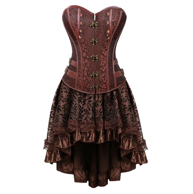 Retro Vintage Punk & Gothic Medieval Skirt Outfits Masquerade Pirate Plus Size Asymmetric Hem Romantic Special Design Embroidery Fancy Dress Women's Halloween Carnival Masquerade Party Halloween 2026 - $95.99 –P5