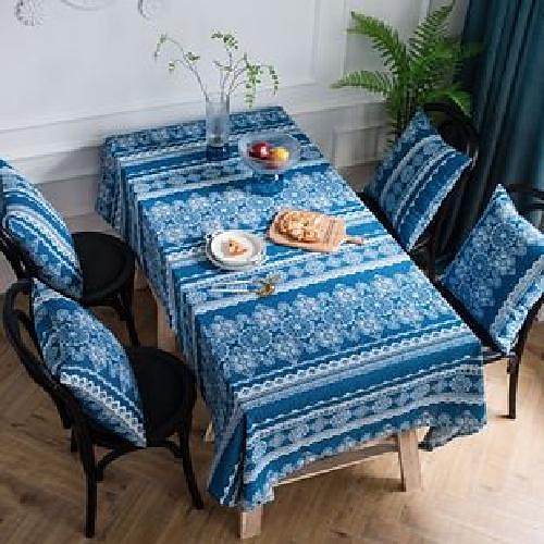 tovaglia in cotone e lino tovaglie rettangolari in stile rustico per cucina, pranzo, festa, vacanza, buffet del 2025 a $15.49 –P5