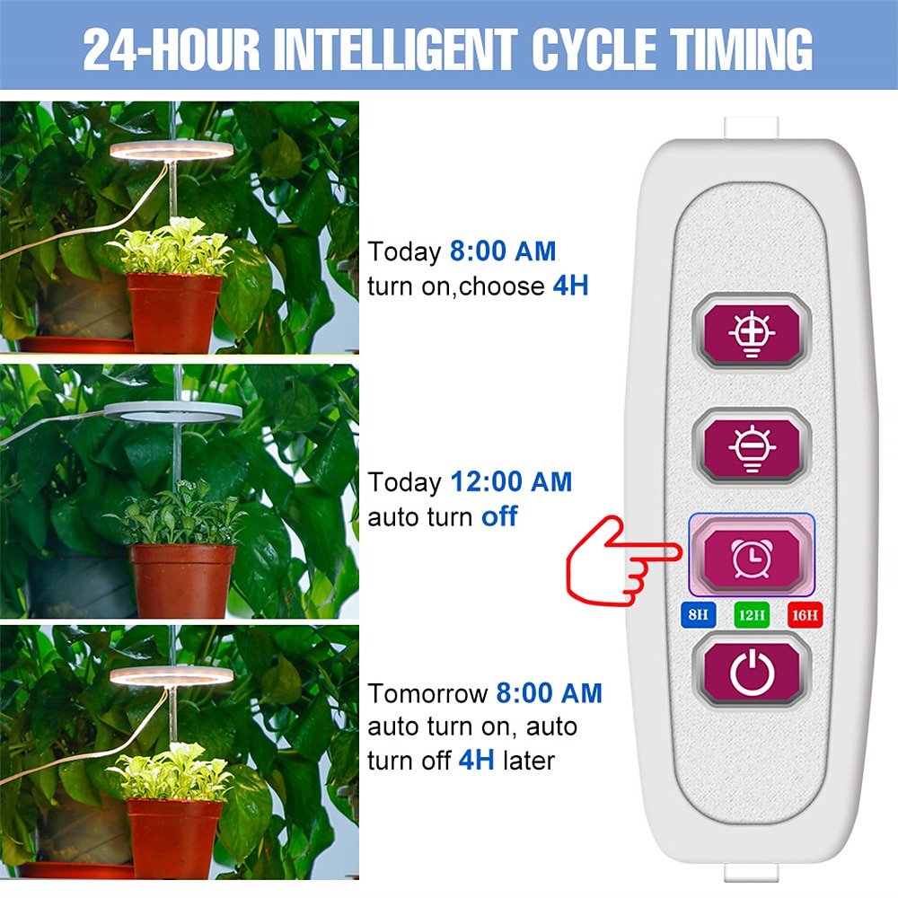 Angel Grow Light 4 or 3 Ring DC5V USB Phytolamp For Plants Led Full Spectrum Lamp For Indoor Plant Seedlings Home Flower Succulet 1pc 2025 - $29.99 –P4