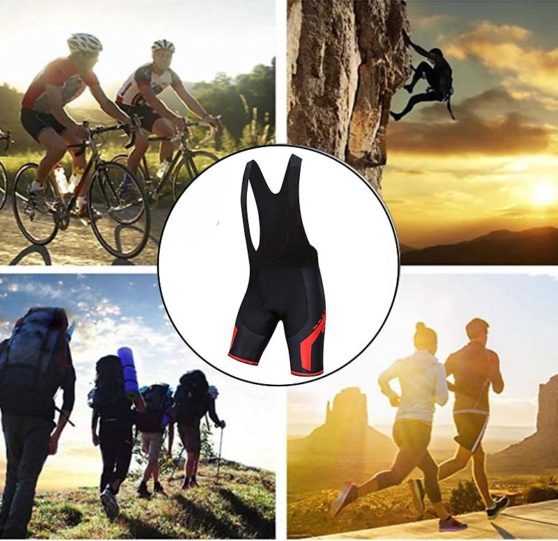 Herr Cykelvägshorts Bib-shorts Cykel Haklappshorts Underdelar Bergscykling Vägcykling sporter 3D Tablett Cykel Andningsfunktion Snabb tork Blå Grön Polyester Elastan Kläder Cykelkläder 2025 - $25.99 –P7