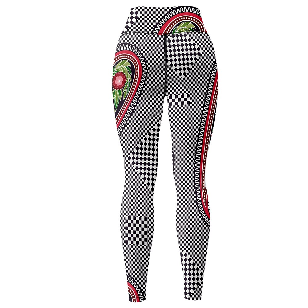 Damen Sport Leggings Gym Sport leggings Yogahose Elasthan Schwarz Kurz geschnittene Leggings Paisley-Muster Bauchkontrolle Kolbenheber Kleidung Yoga Fitness Fitnesstraining Laufen / Hochelastisch 2026 - $18.99 –P5