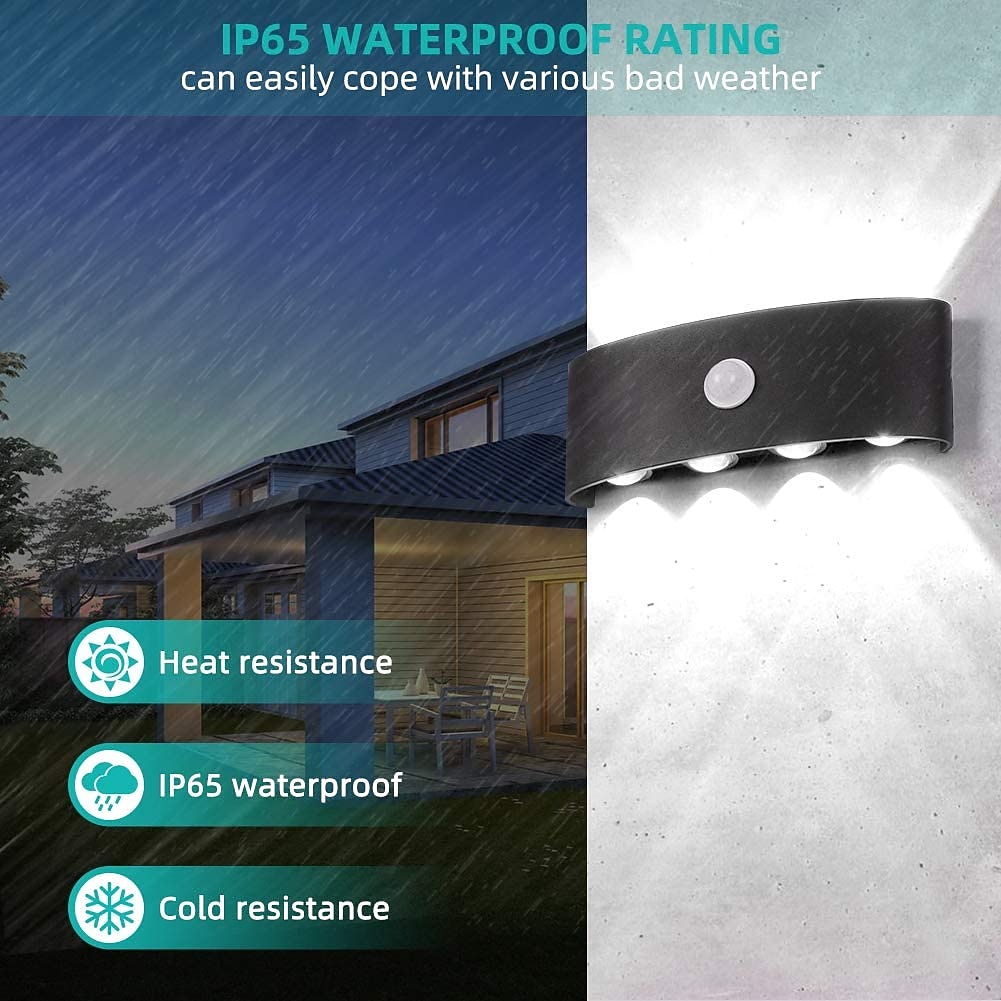 Outdoor Wall Light LED Motion Sensor Wall Sconce Light 8W Up Down Aluminium Modern Indoor Wall Lamps for Living Room Bedroom Corridor Hallway 2025 - $42.99 –P6