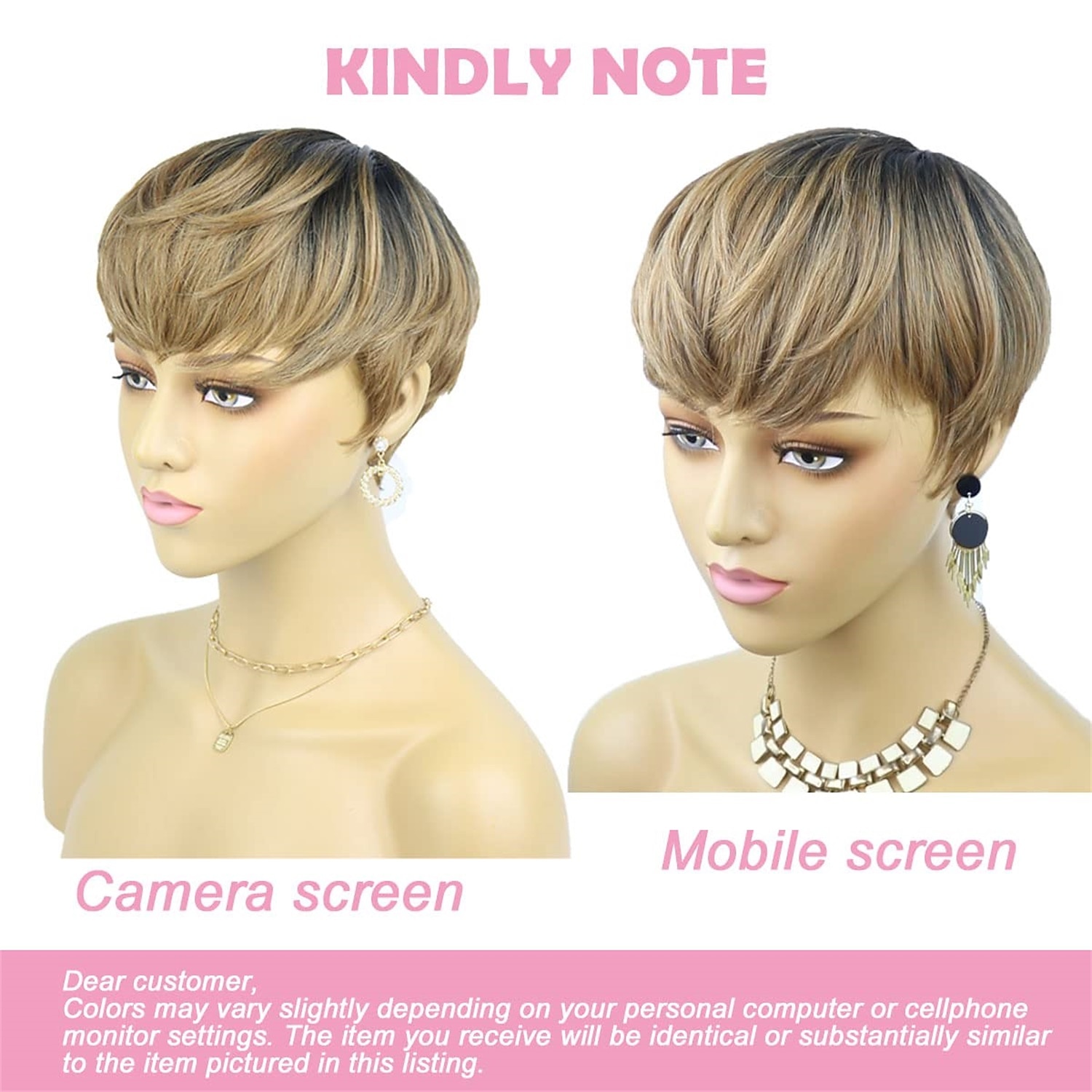 piexie cut pruiken voor vrouwen korte pixie cut pruik met pony gradiënt bruin natuurlijk steil haar synthetische pruik voor vrouwen gelaagde golvende pruiken leuke alledaagse slijtage pruiken 2025 - $23.99 –P6