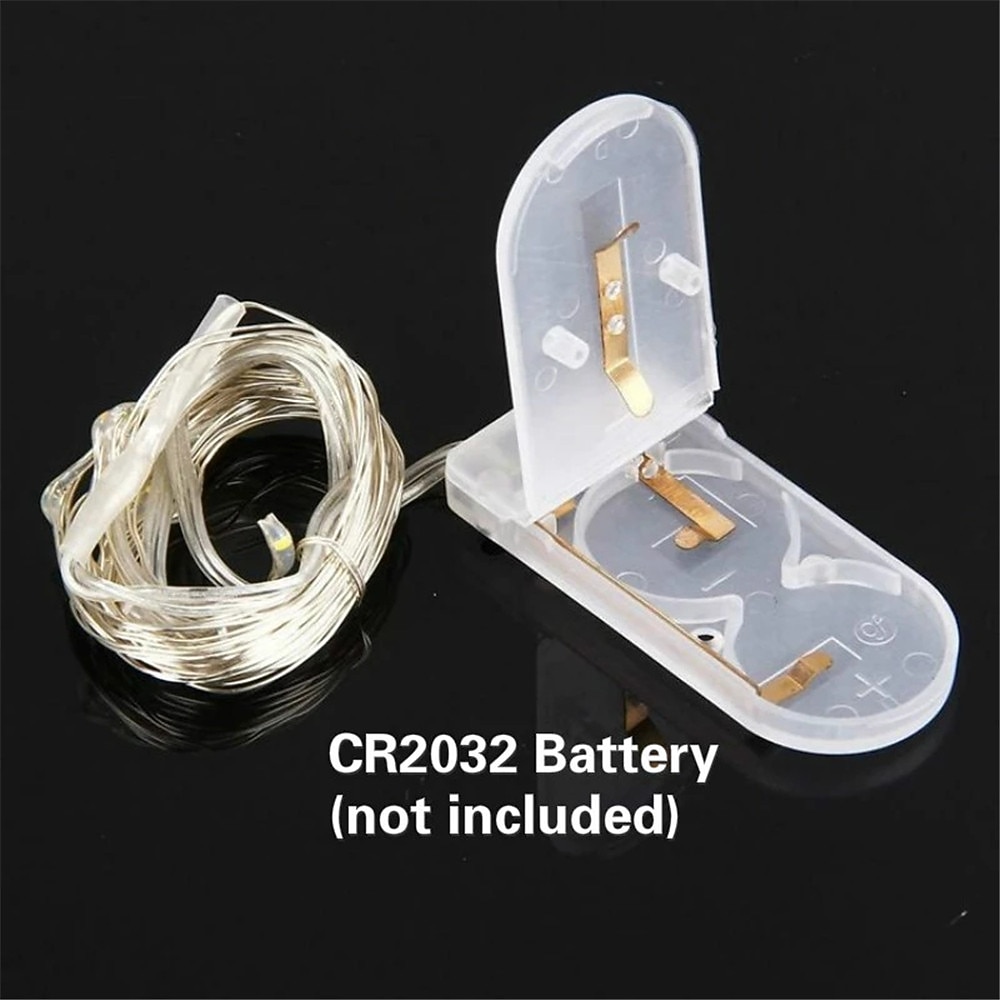 Guirlande lumineuse élégante à 10 LED pour réception de mariage, 1 m, 10 LED, fil de cuivre, alimentée par batterie, pour Noël, fête, mariage, décoration de la maison, sans batterie de 2025 ? $13.49 –P8