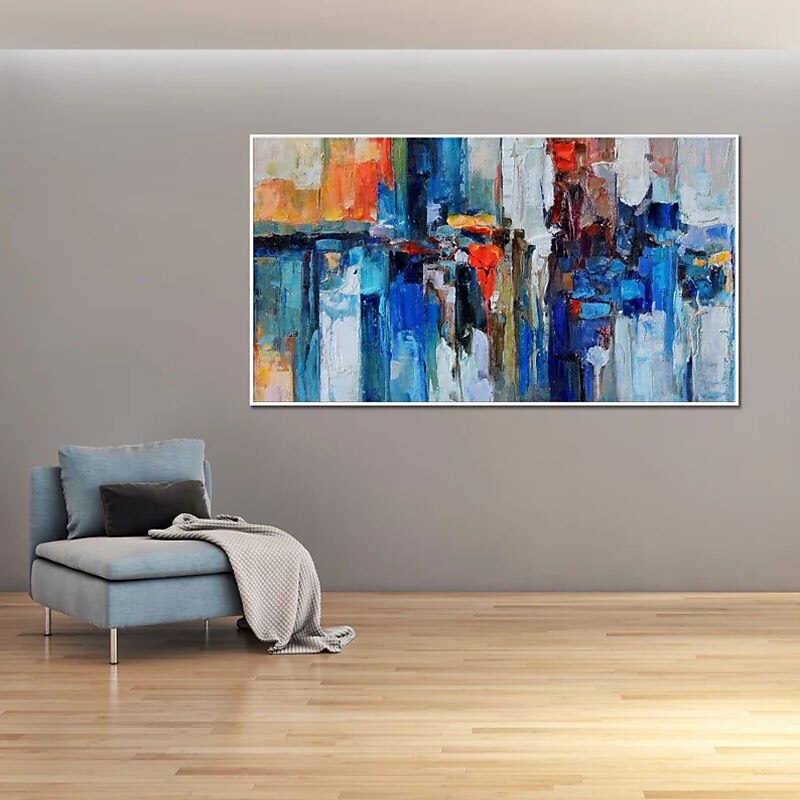 هانغ رسمت النفط الطلاء رسمت باليد عمودي تجريدي مناظر طبيعية كلاسيكي الحديث بدون إطار داخلي 2025 - $131.99 –P8