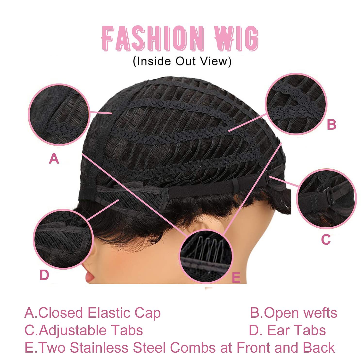 piexie cut pruiken voor vrouwen korte pixie cut pruik met pony gradiënt bruin natuurlijk steil haar synthetische pruik voor vrouwen gelaagde golvende pruiken leuke alledaagse slijtage pruiken 2025 - $23.99 –P5