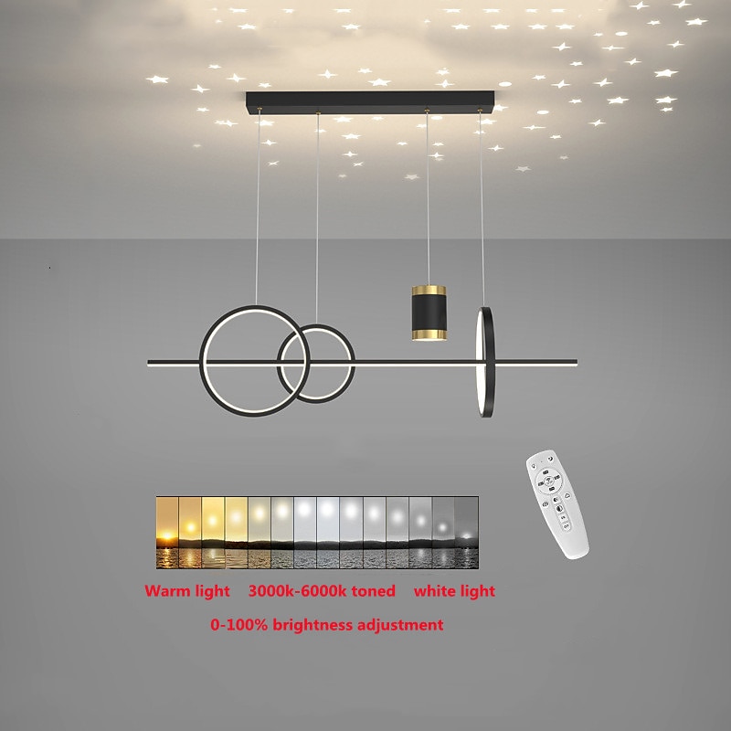 LED Pendant Light Simple Modern Chandelier Designer Projection Star Moon Light Restaurant Table Bar 2025 - $449.99 –P9