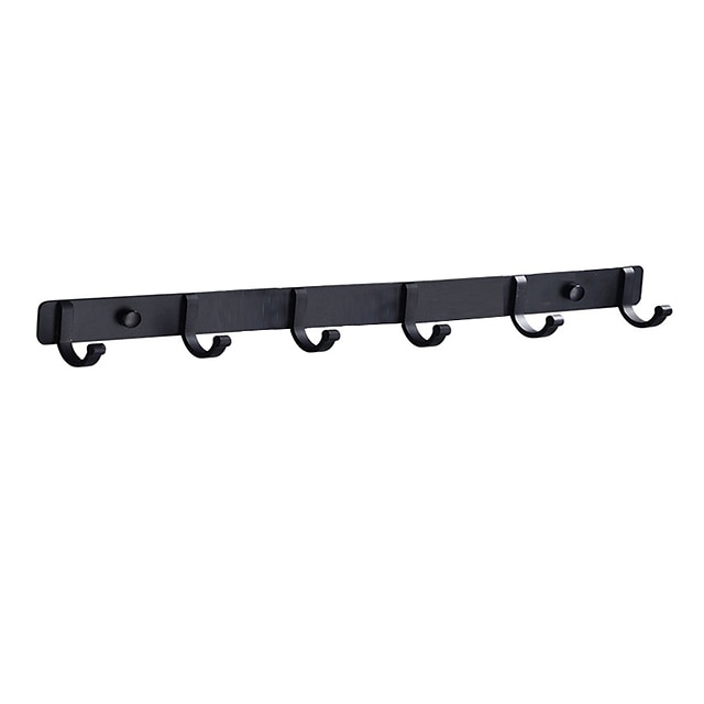 Kitchen Bathroom Hardware Set Space Aluminum Bathroom Hanger Black Hook Wall Mount Aluminum Coat Hook Bathroom Robe Hooks Hat Rack 2025 - $16.99 –P2