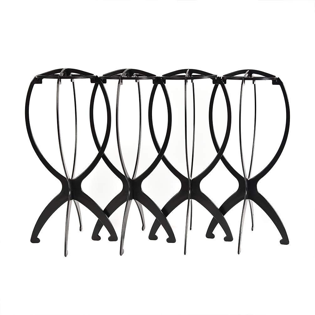 Confezione da 4 supporti per parrucche multiple, supporto per parrucche portatile pieghevole durevole da 14 pollici, essiccatore per parrucche e strumento di visualizzazione della parrucca per le del 2025 a $19.99 –P3