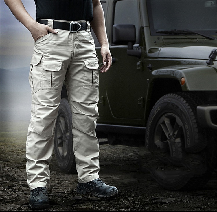 Bărbați Παντελόνι πεζοπορίας Pantaloni de lucru Pantaloni de marfă tactici Militar Vară Primăvară În aer liber Ripstop Rezistent la Vânt Uscare rapidă Multi buzunar Pantaloni Talie elastică Buzunar 2026 - $46.99 –P2