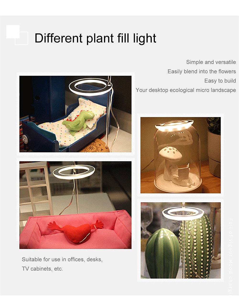 Angel Grow Light 4 or 3 Ring DC5V USB Phytolamp For Plants Led Full Spectrum Lamp For Indoor Plant Seedlings Home Flower Succulet 1pc 2025 - $29.99 –P3