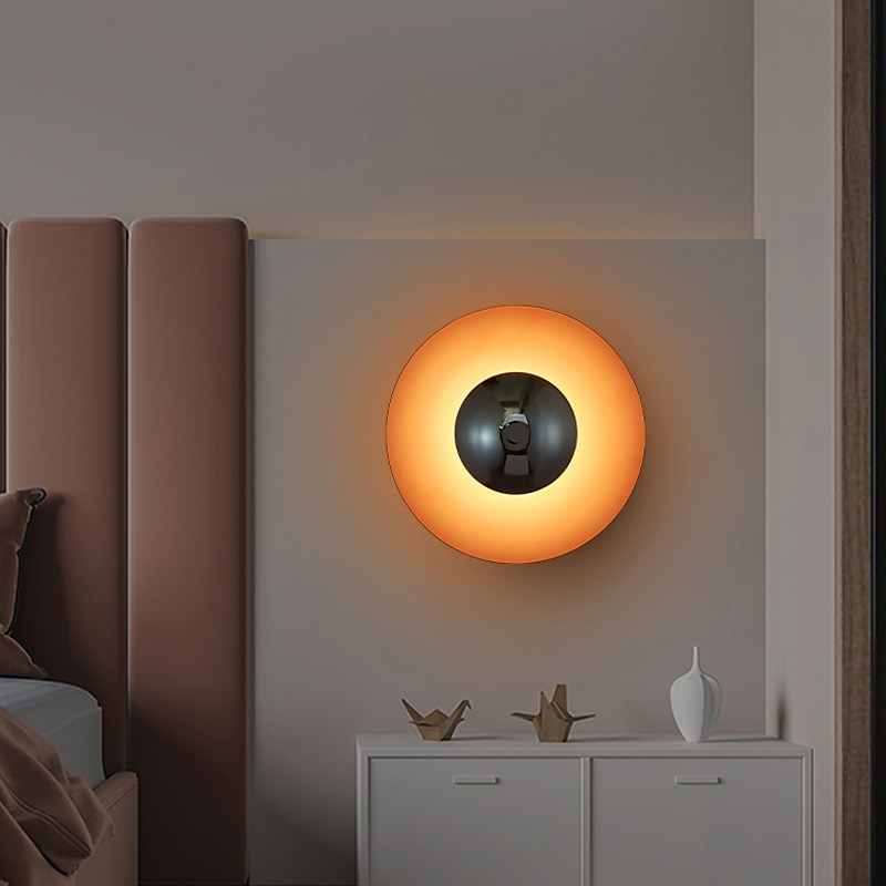 moderní interiérové nástěnné světlo v severském stylu led kulaté designové barevné ložnice jídelna obývací pokoj kovová nástěnná svítidla 220-240v 2026 - $170.99 –P5