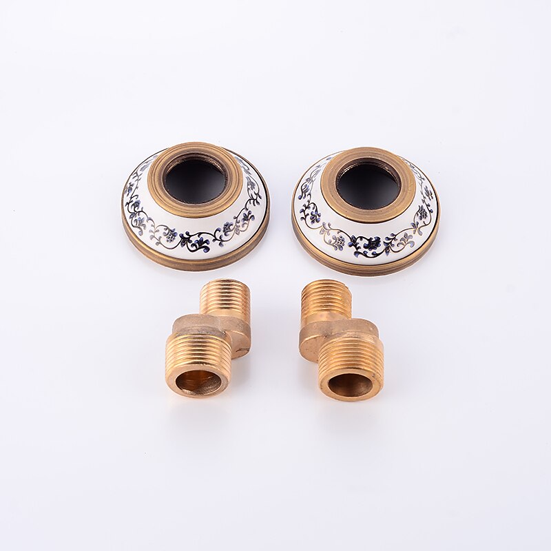 Shower Faucet / Body Jet Massage Set - Handshower Included pullout Rainfall Shower Antique / Vintage Style Antique Brass Mount Inside Brass Valve Bath Shower Mixer Taps 2026 - $195.99 –P12