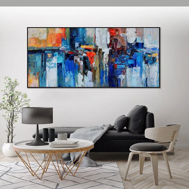 هانغ رسمت النفط الطلاء رسمت باليد عمودي تجريدي مناظر طبيعية كلاسيكي الحديث بدون إطار داخلي 2025 - $131.99 –P3