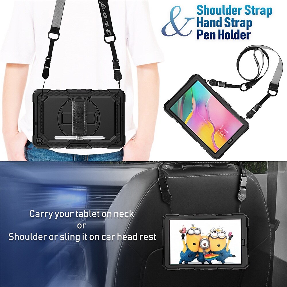 Tablet Case Cover For Samsung Galaxy Tab S8 S7 S6 A8 A7 A Ultra Plus FE Lite 14.6" 12.4" 11" 10.5" 10.4" 8.7" 8.0" 2022 2021 2020 2019 Portable with Stand Pencil Holder Solid Colored PC 2025 - $33.99 –P3