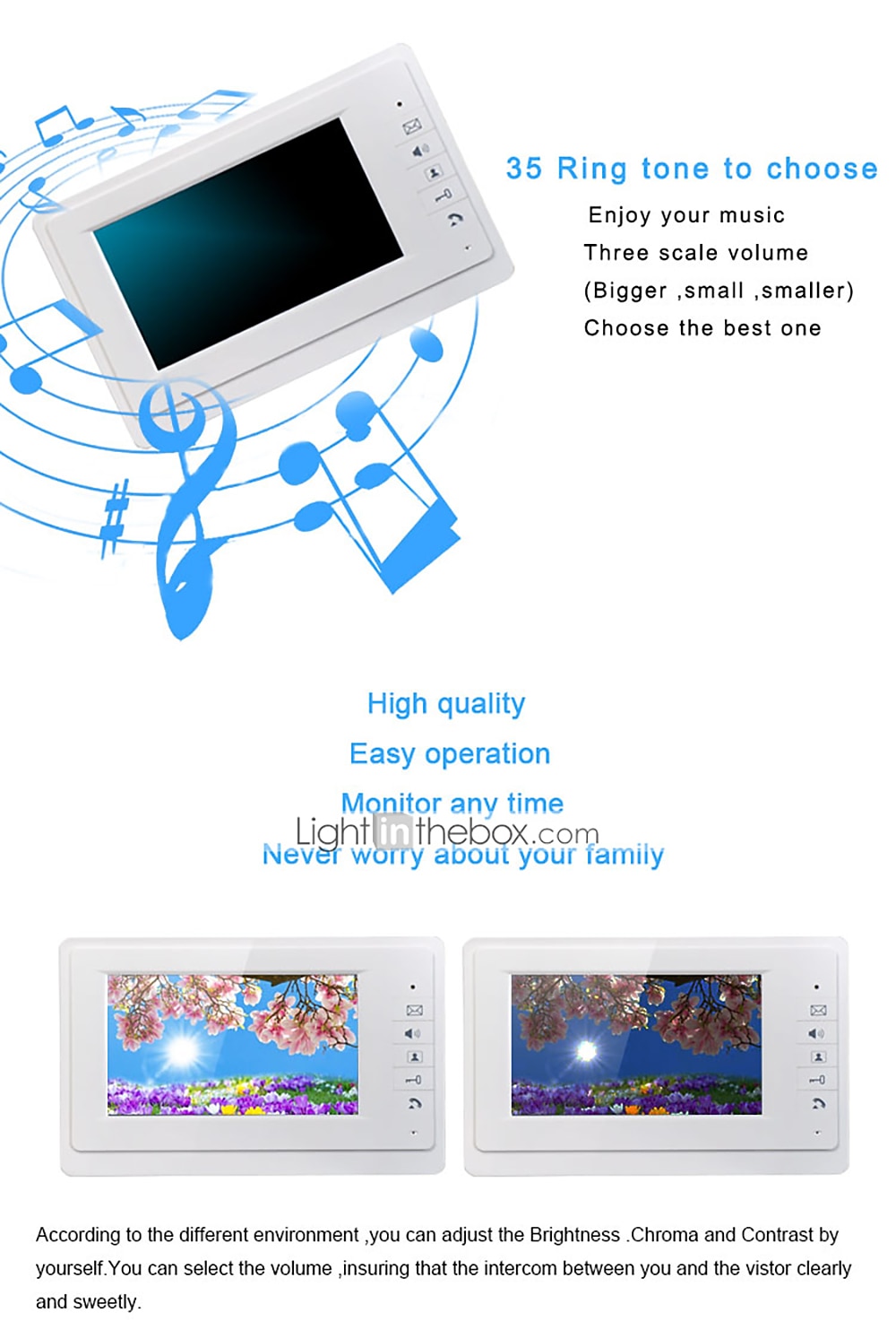Apartment Video Door Phone Intercom Doorbell Camera 7 Inch LCD Display Monitor for One to Three Family Camera 700TVLine CMOS 3.6mm Lens Hands-free 2025 - $422.39 –P5