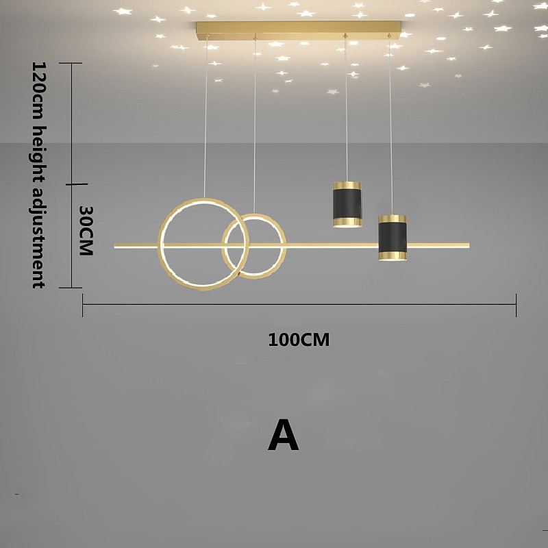 LED Pendant Light Simple Modern Chandelier Designer Projection Star Moon Light Restaurant Table Bar 2025 - $449.99 –P1